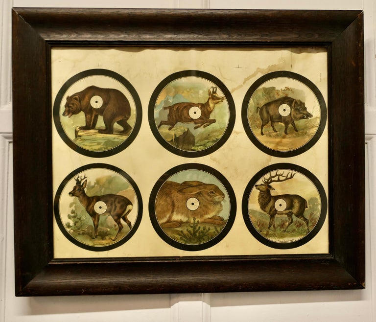 Framed Set of Black Forest Hunting/Shooting Targets This Is a Charming ...
