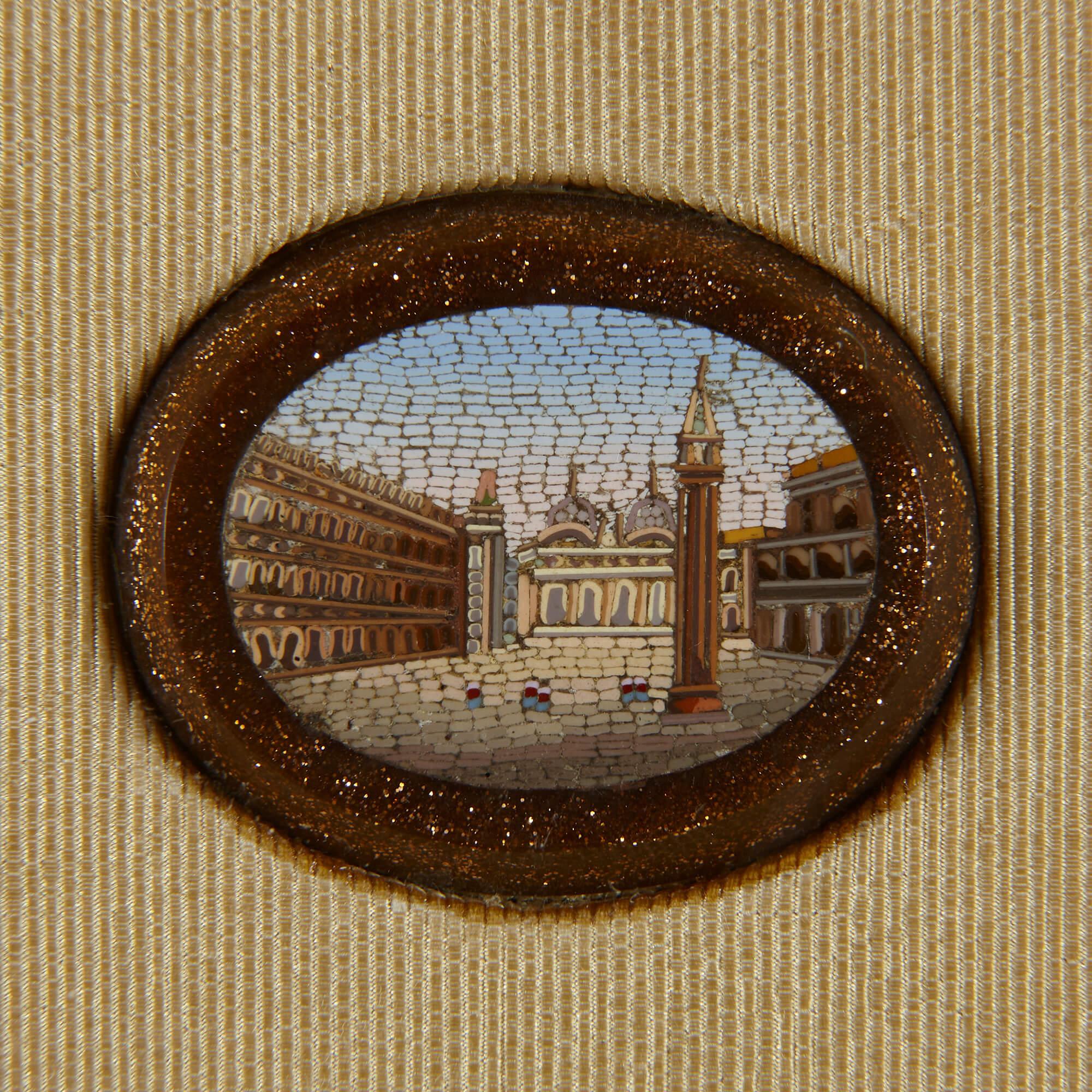 Grand Tour Framed Set of Eleven Micromosaic Plaques of Italian Monuments For Sale