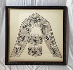 Framed Silk Hand Embroidered Chines Vestments