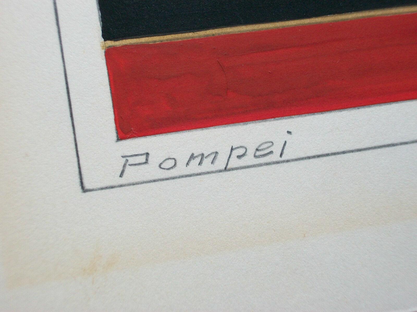 A. Francione – „Pompei“ – Vintage-Aquarell, ungerahmt, Italien, 20. Jahrhundert (Italienisch) im Angebot