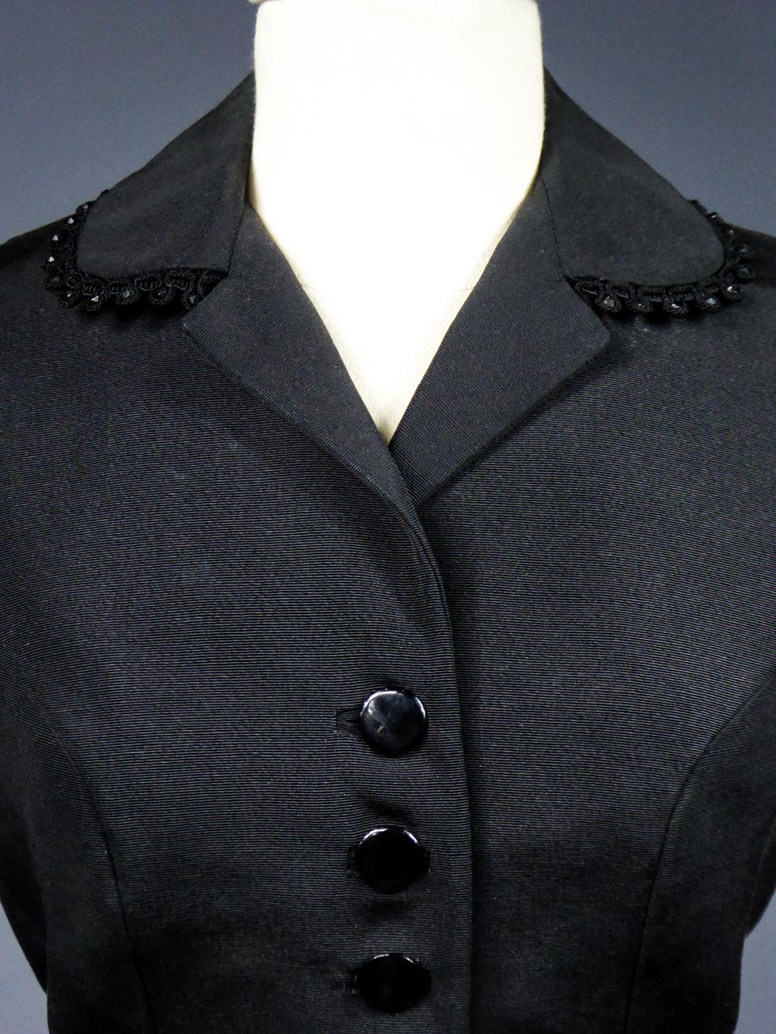 Black A Frank & Fils French Bar Jacket New Look Period Paris Circa 1948/1950