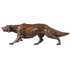 Franz Xavier Bergman Vienna Bronze of a Setter