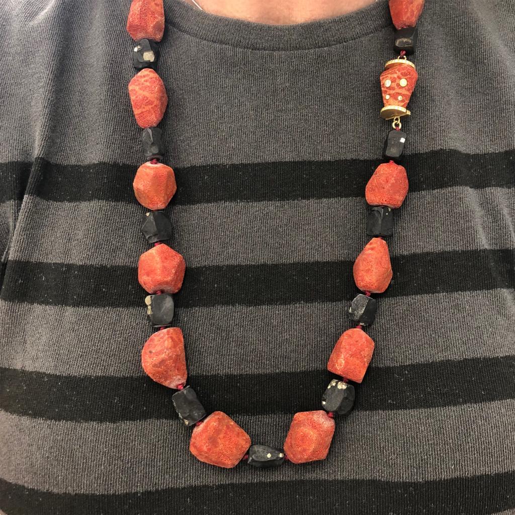 red sponge coral jewelry