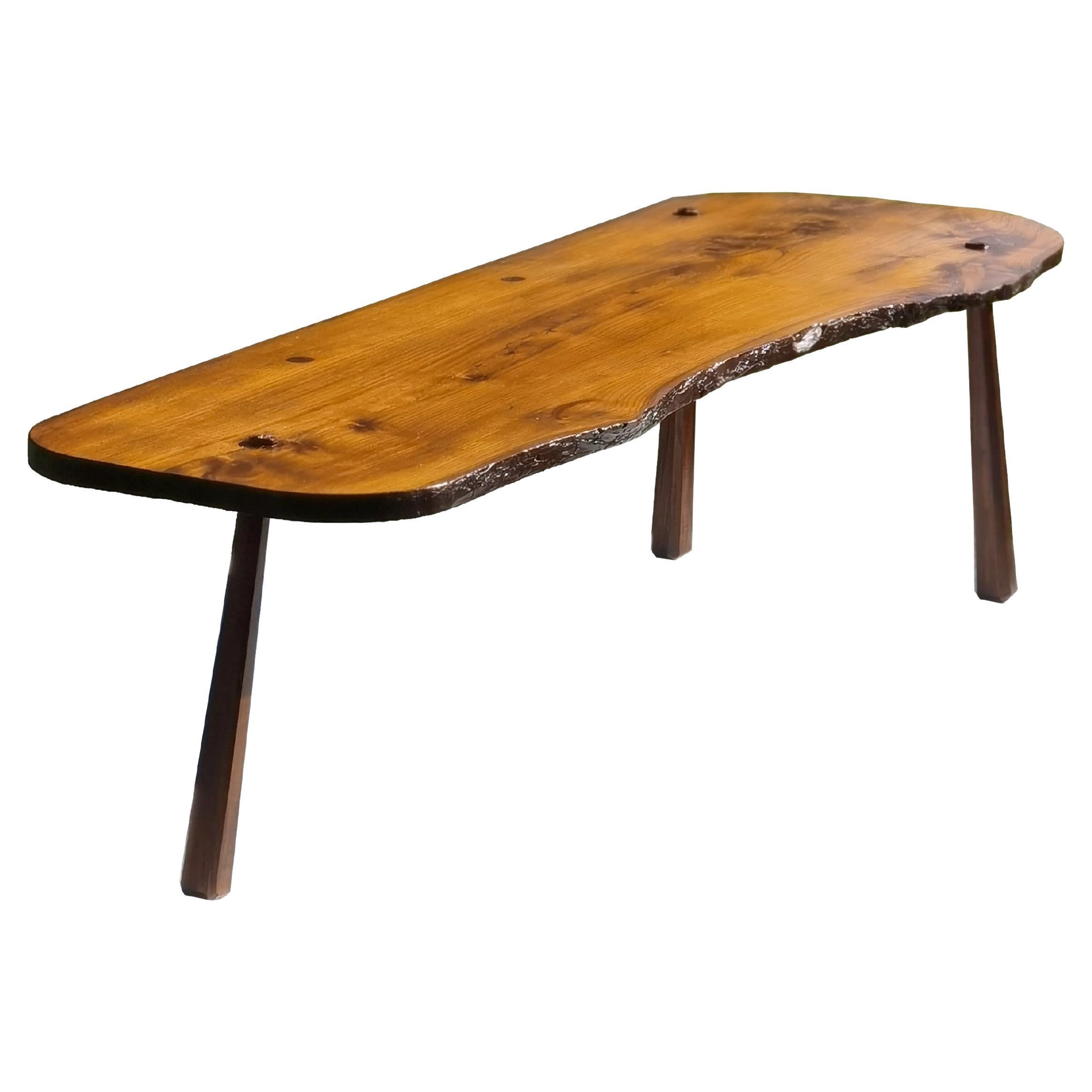 TAVOLO DA CAFFÈ BRUTALISTA RUSTICO DEL MEDIOCENTO-MODERNO, Francia, 1950 in vendita