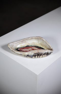 Ciotola in ceramica a forma libera di Alice Colonieu Roaix Francia, anni '60