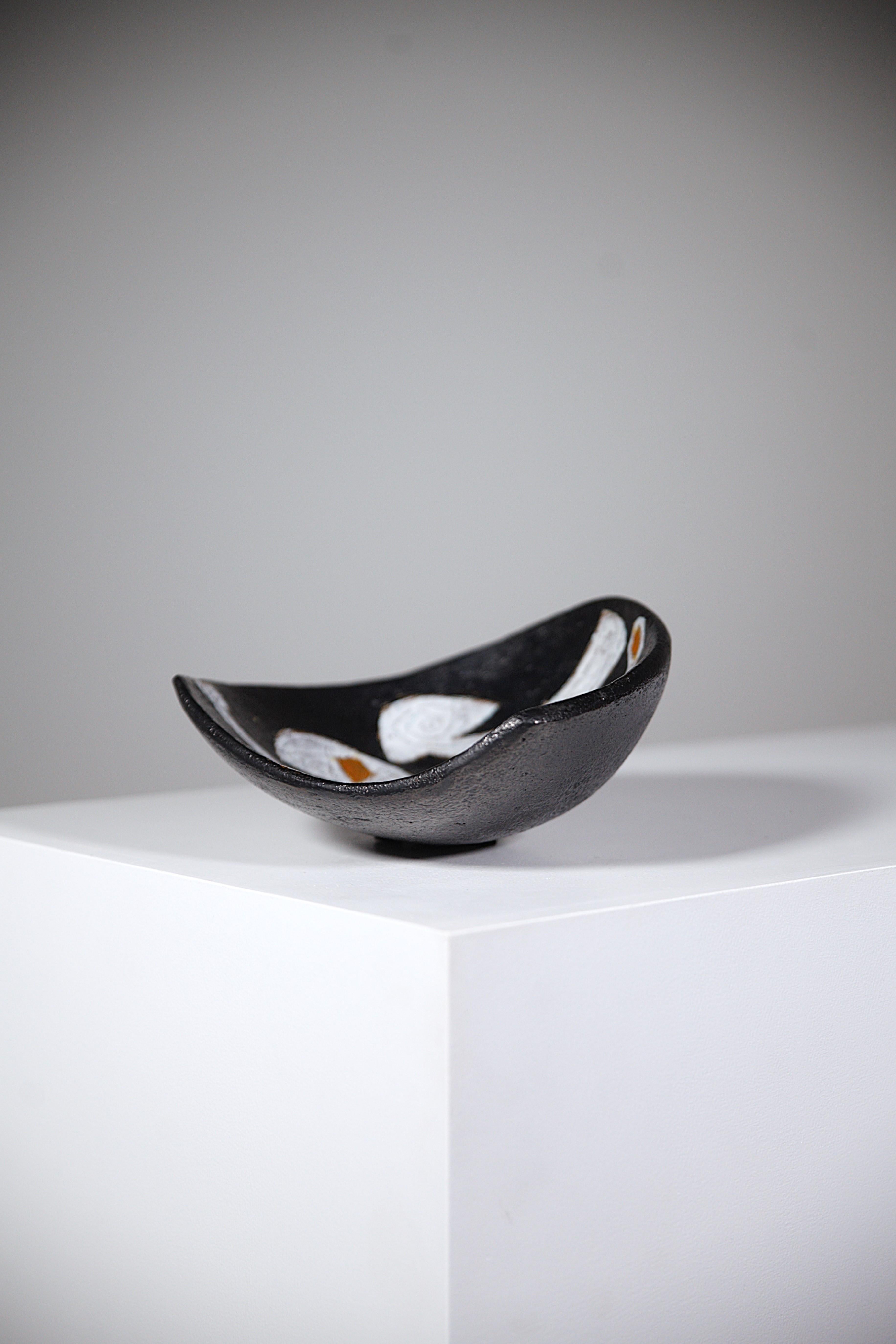 Ciotola in ceramica a forma libera di André Borderie & Vera Szekely Francia, anni '50 in vendita 2