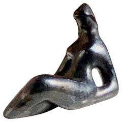 A Free-Form MODERNIST Ceramic LYING WOMAN SCULPTURE by ACCOLAY France 1950