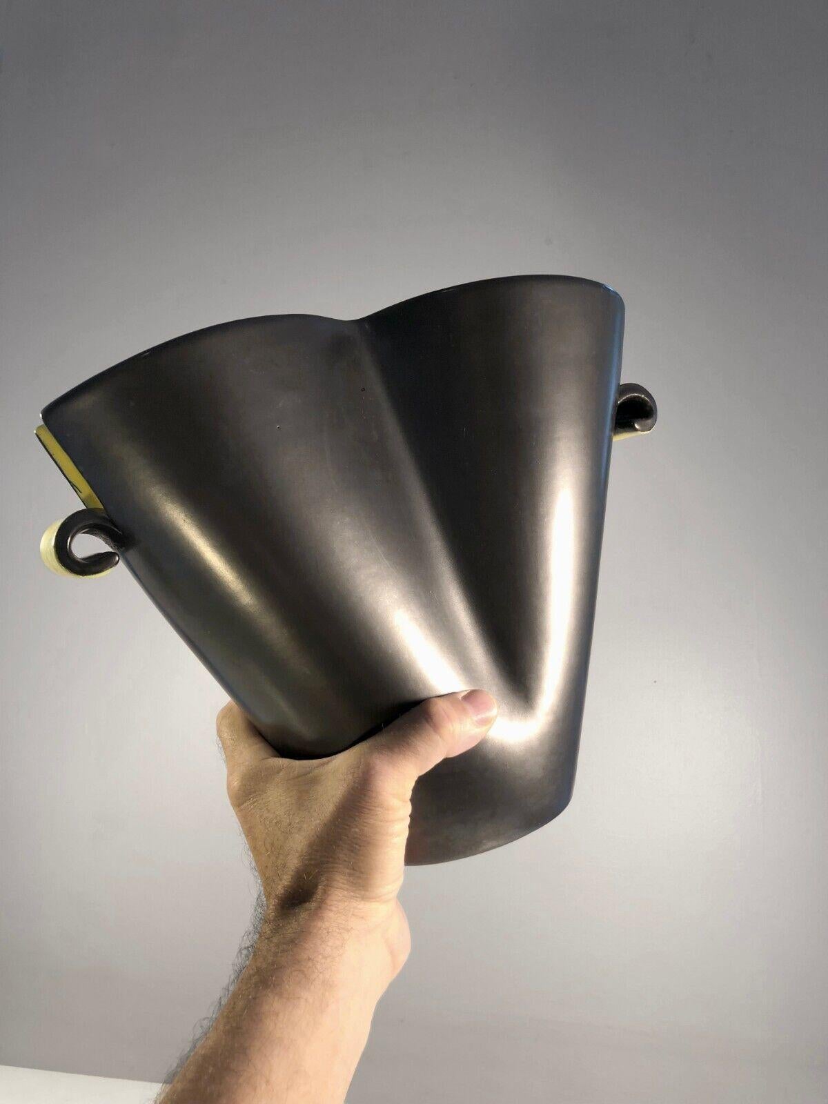 Vaso in ceramica MODERNISTA FREE-FORM  di Elchinger, Francia 1950 in vendita 3