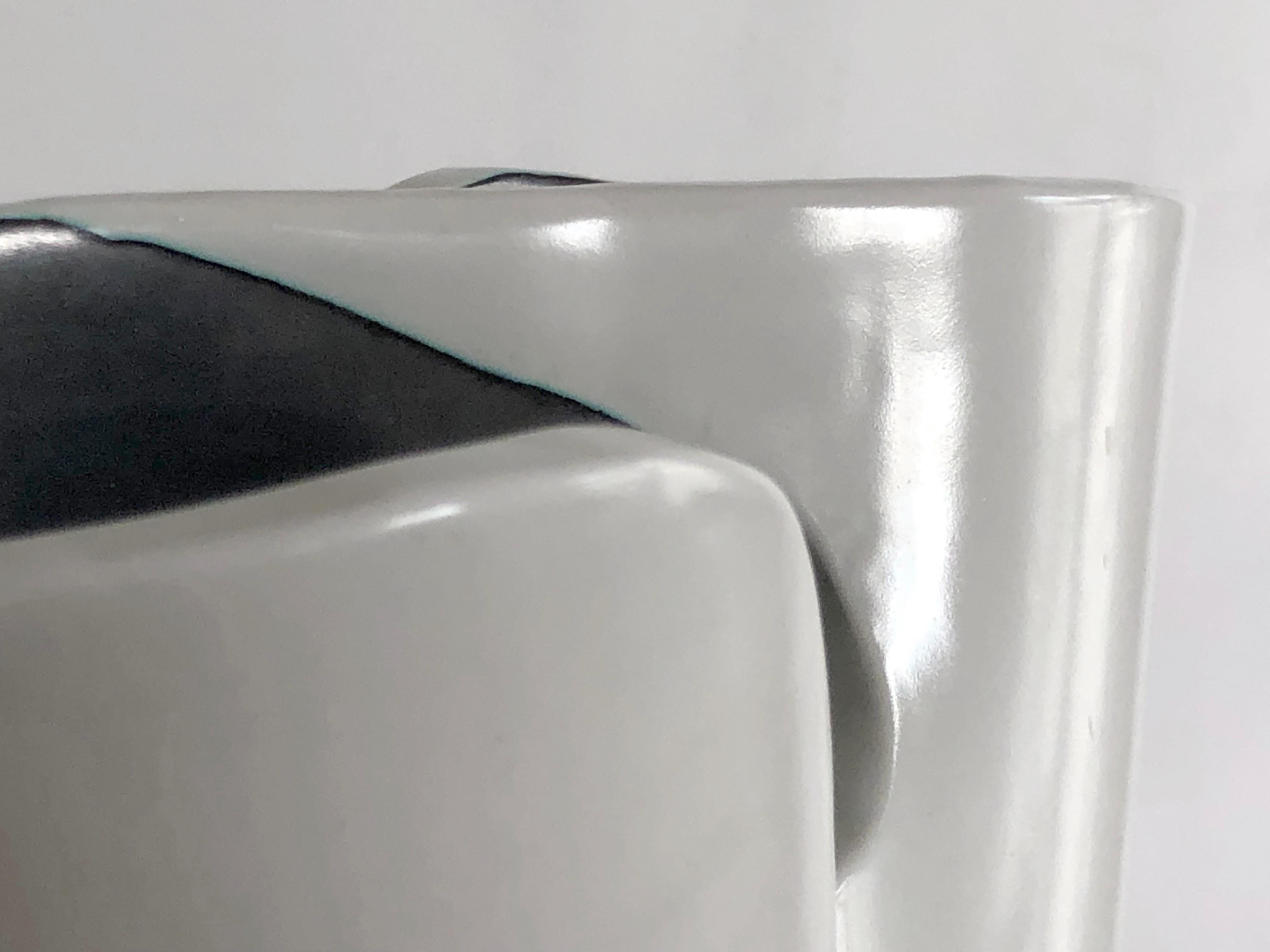 Enameled A FREE-FORM MODERNIST Ceramic VASE  by ELCHINGER, France 1950 For Sale