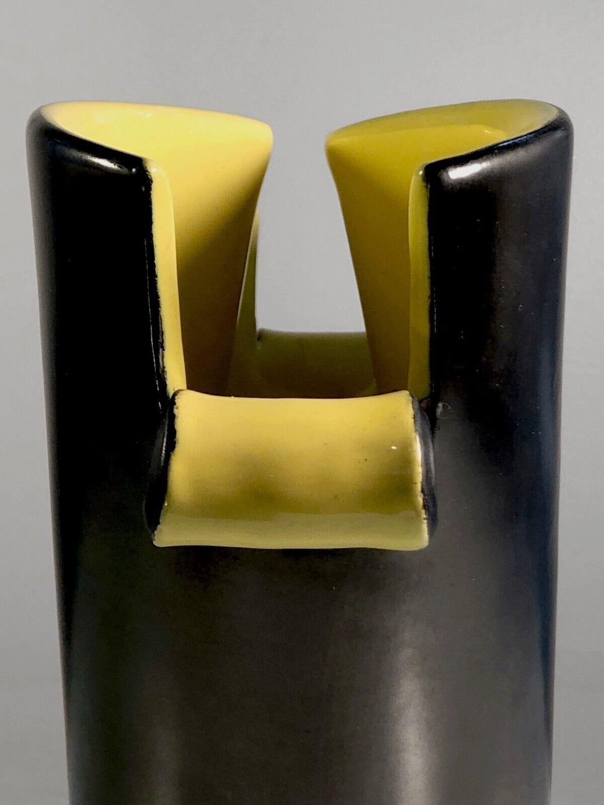 Ceramica Vaso in ceramica MODERNISTA FREE-FORM  di Elchinger, Francia 1950 in vendita