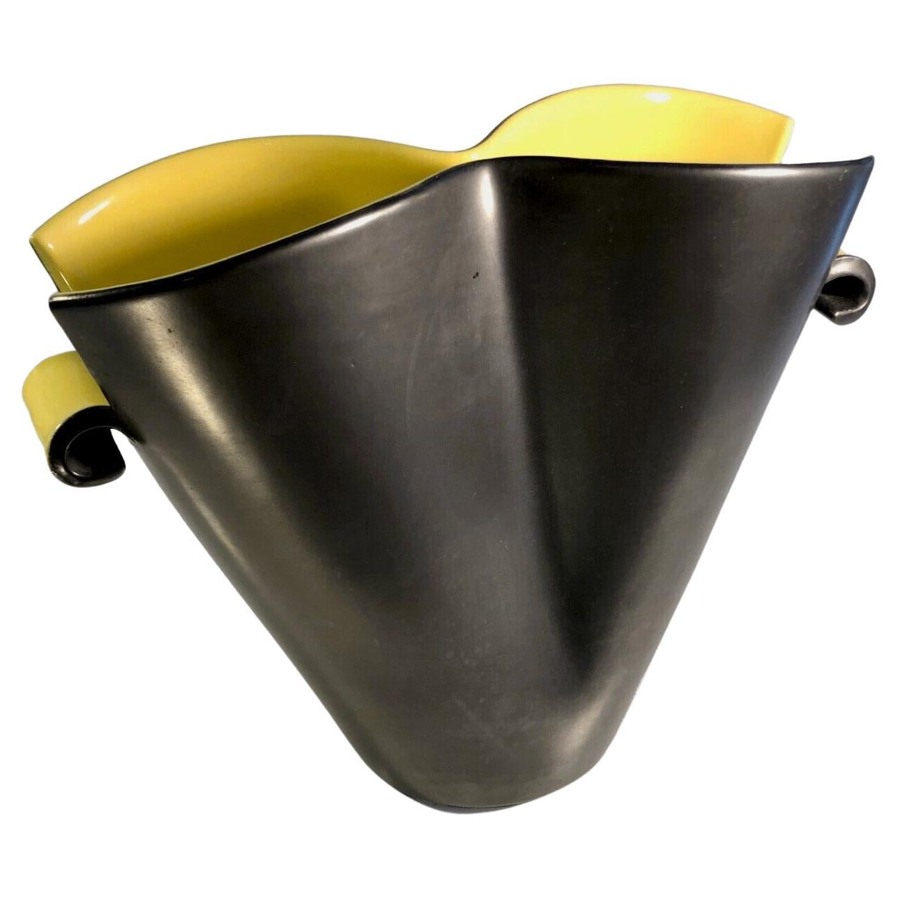A FREE-FORM MODERNIST Ceramic VASE  by ELCHINGER, France 1950