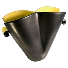 VASE DE Céramique MODERNiste DE FORME GRATUITE  par ELCHINGER, France 1950