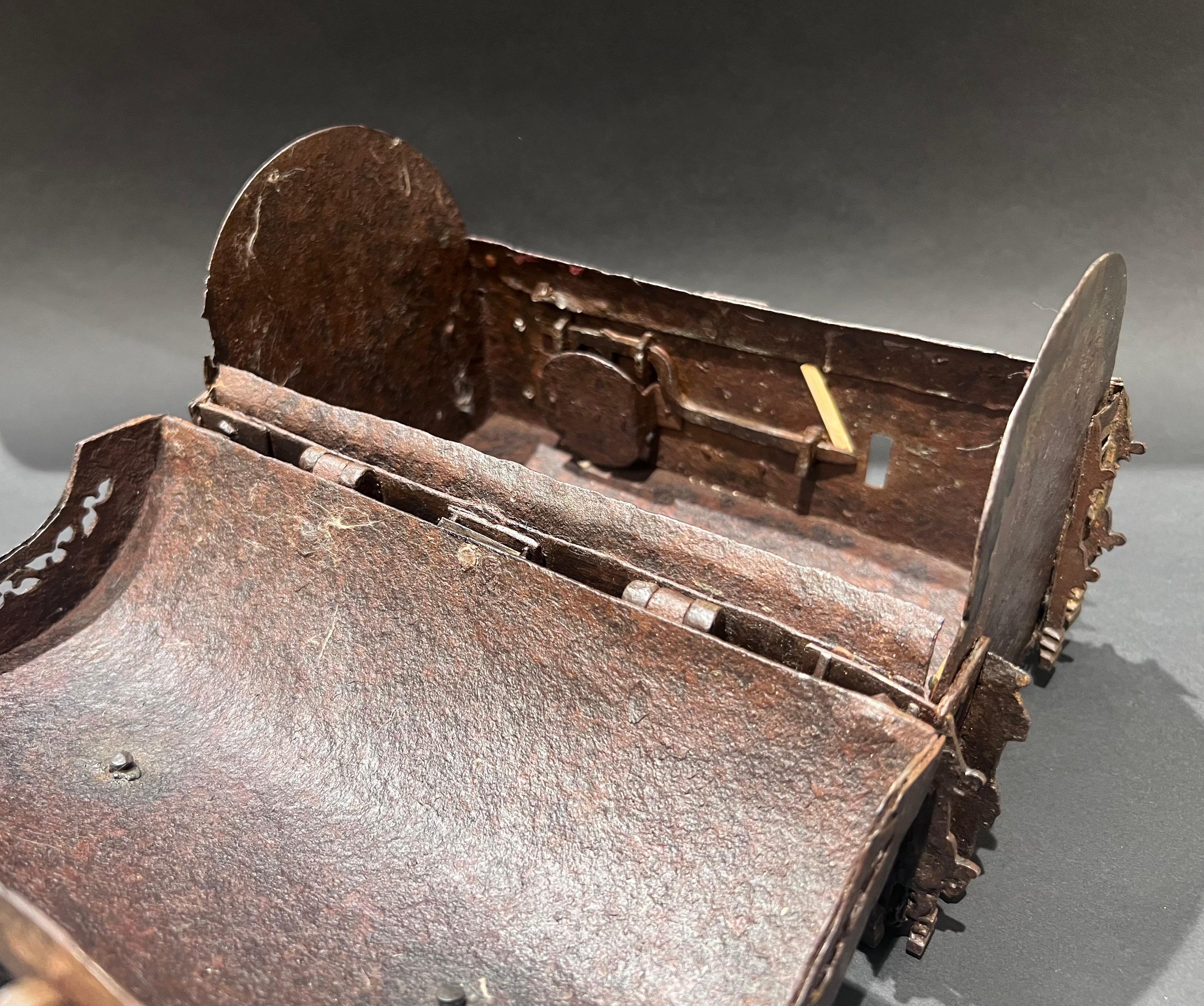 A French 15th century gothic iron casket 2