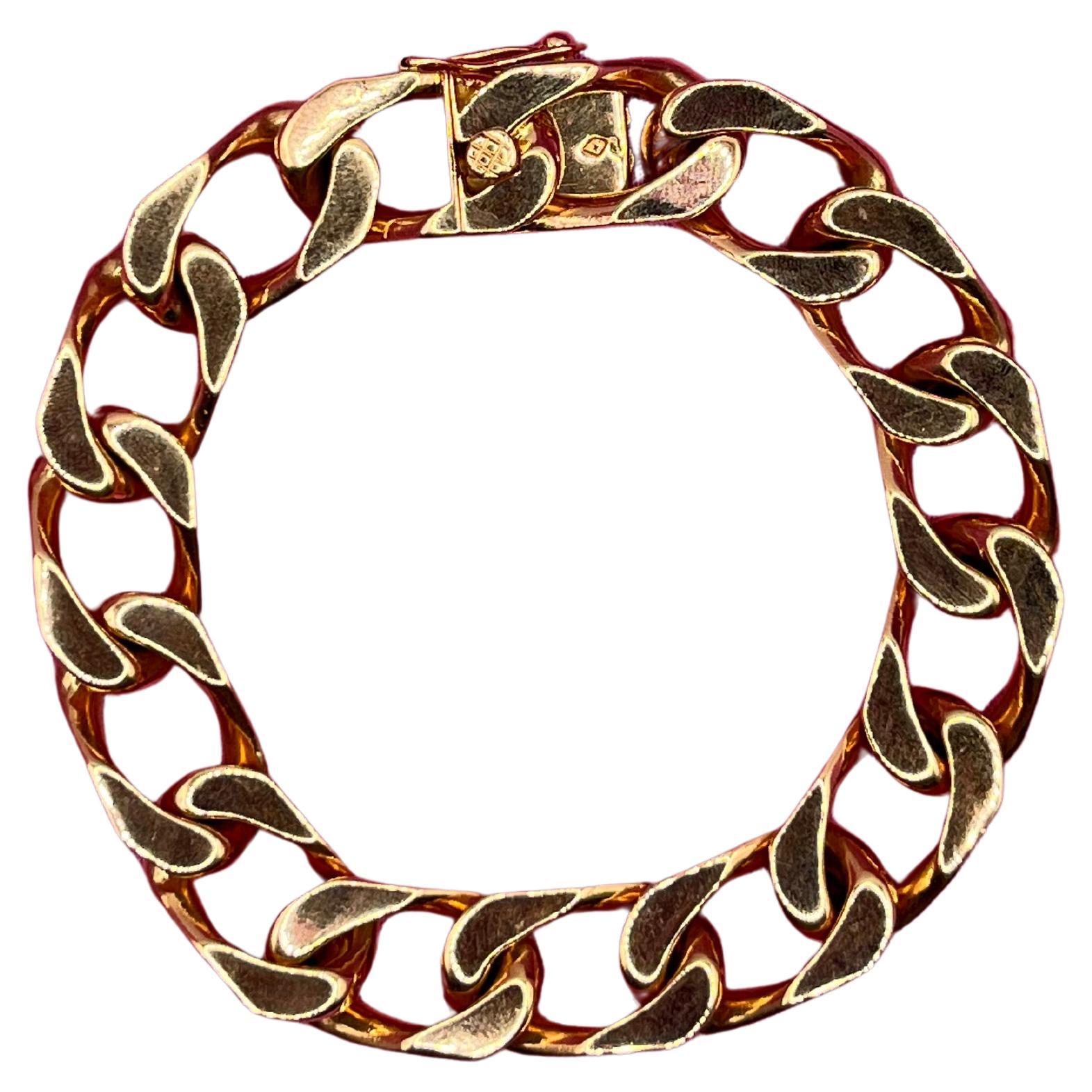 Un bracciale francese in oro rosa massiccio 18 carati in vendita