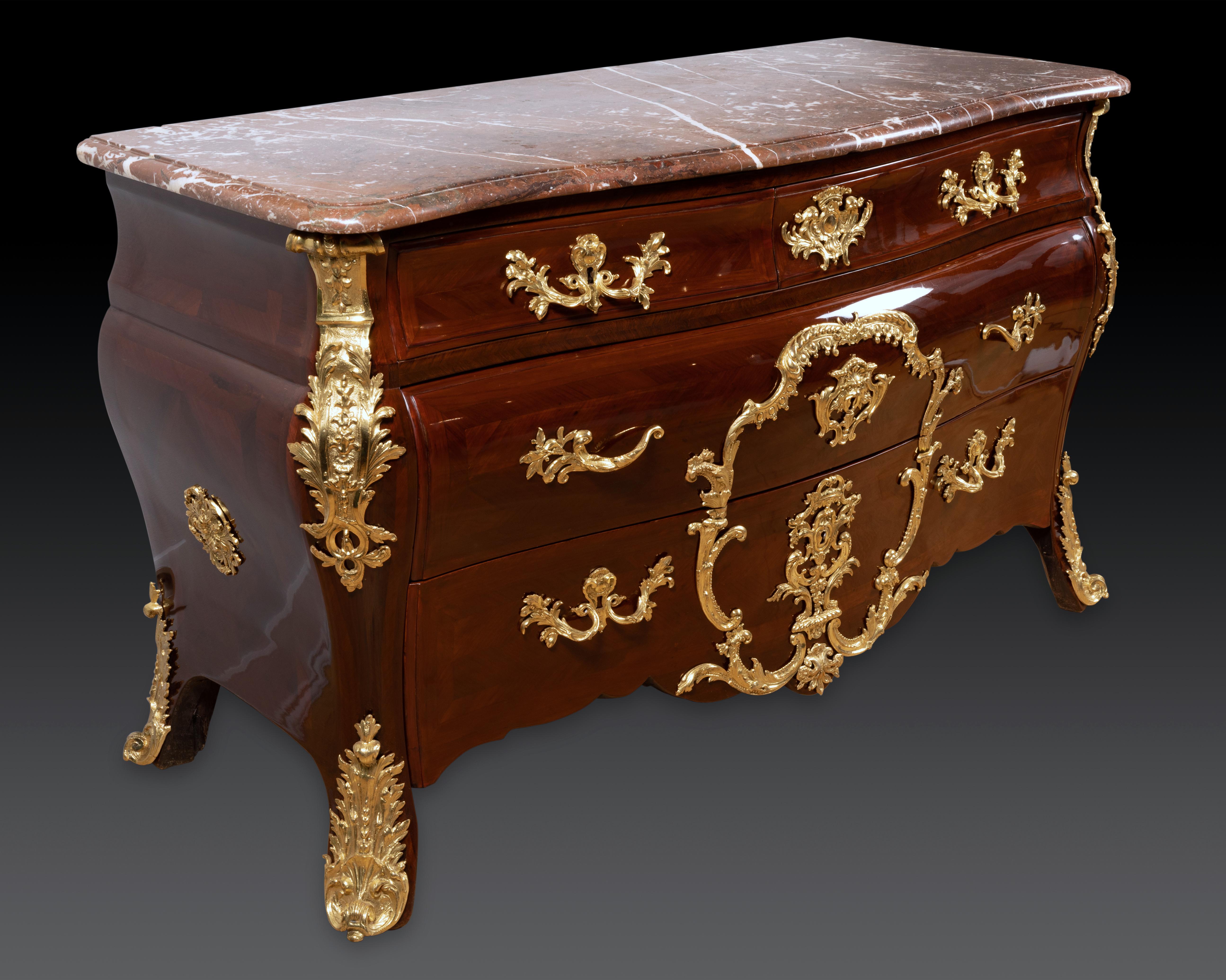 Régence French 18th Century Regence Ormolu-Mounted Commode by Etienne Doirat For Sale