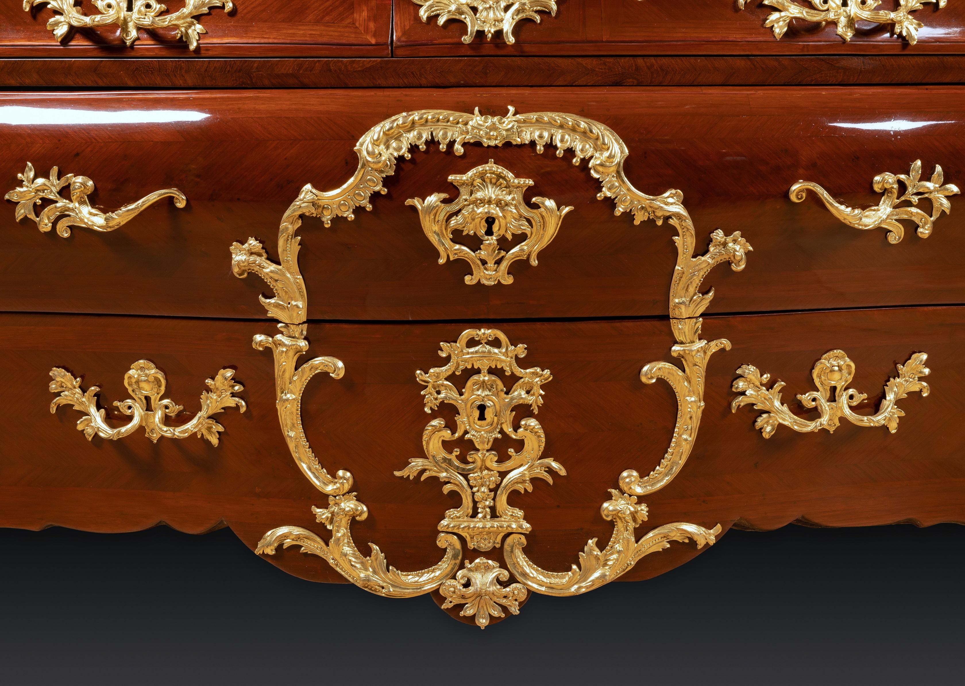 French 18th Century Regence Ormolu-Mounted Commode by Etienne Doirat For Sale 1