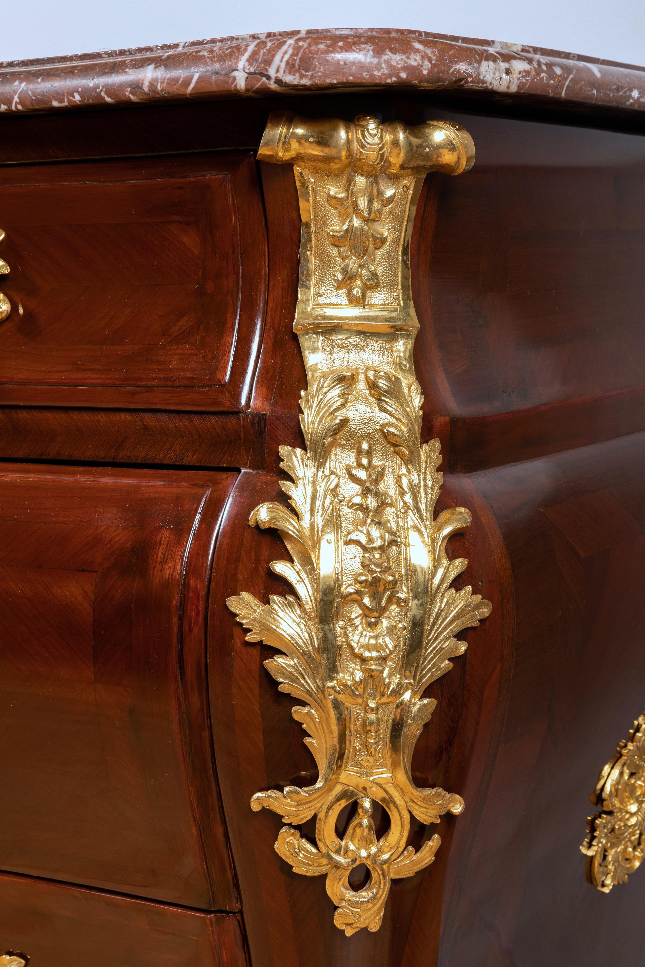 French 18th Century Regence Ormolu-Mounted Commode by Etienne Doirat For Sale 2