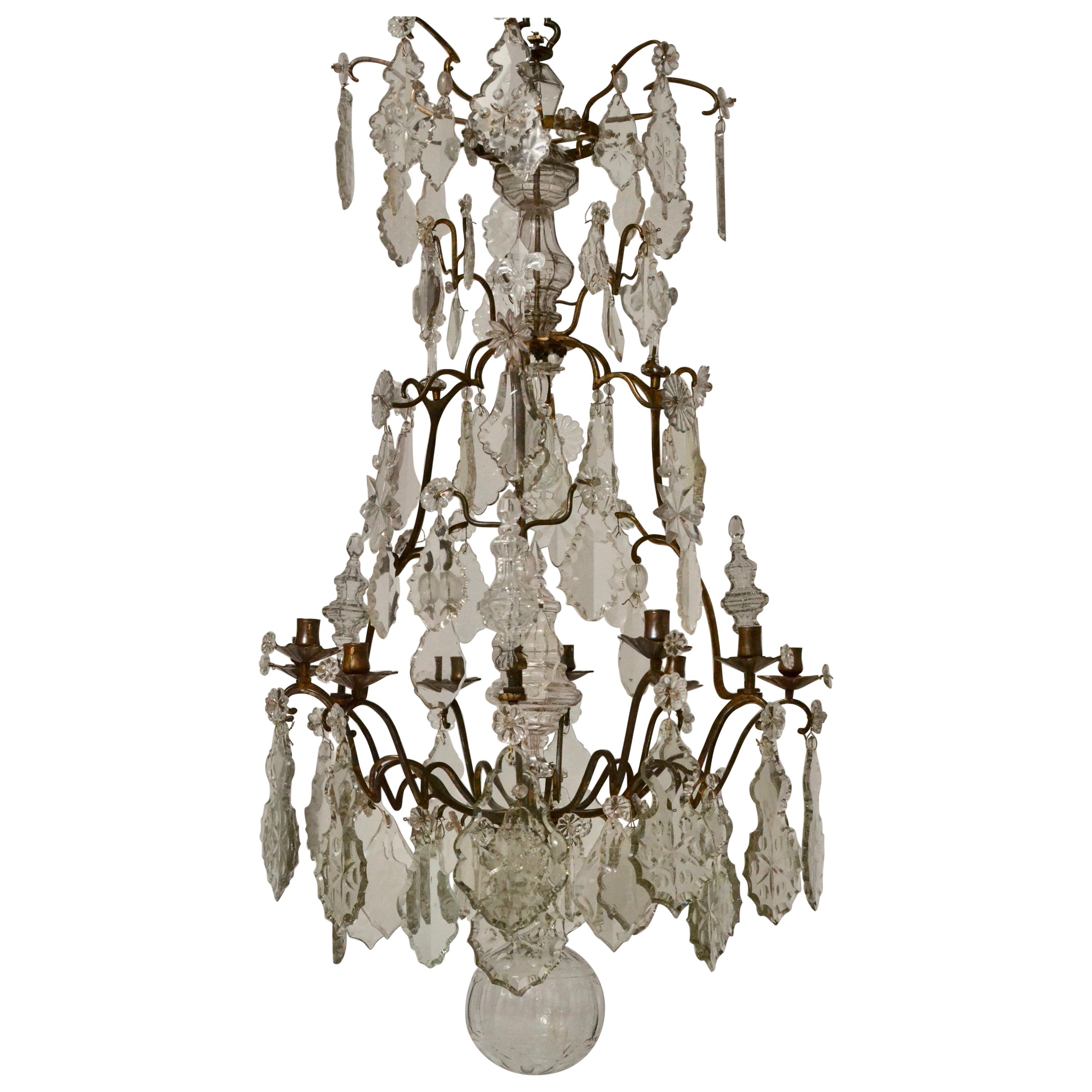 French 18th Century Louis XV Chandelier, Mid 18th Century