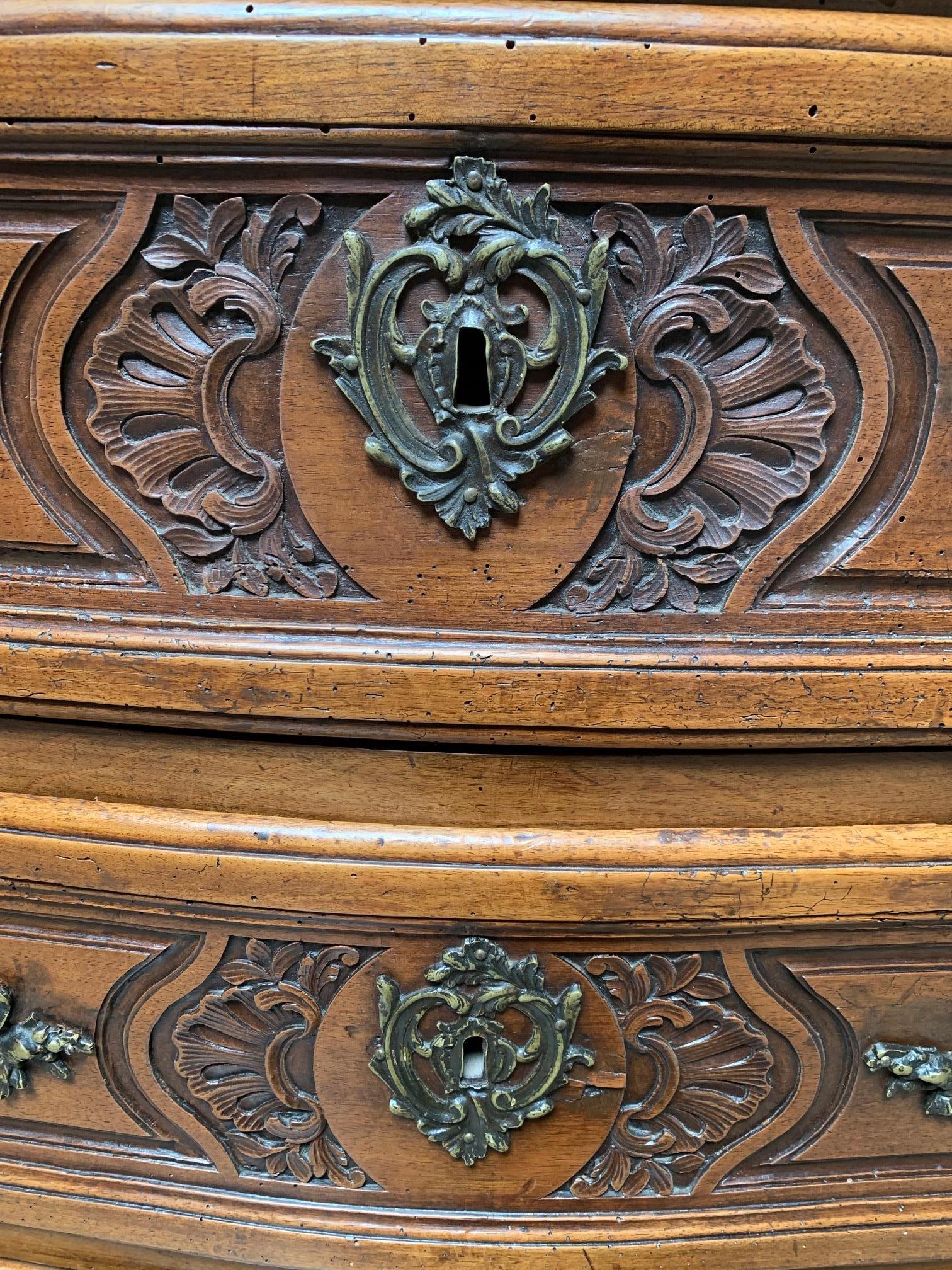 Bronze French 18th Century Regence Commode For Sale