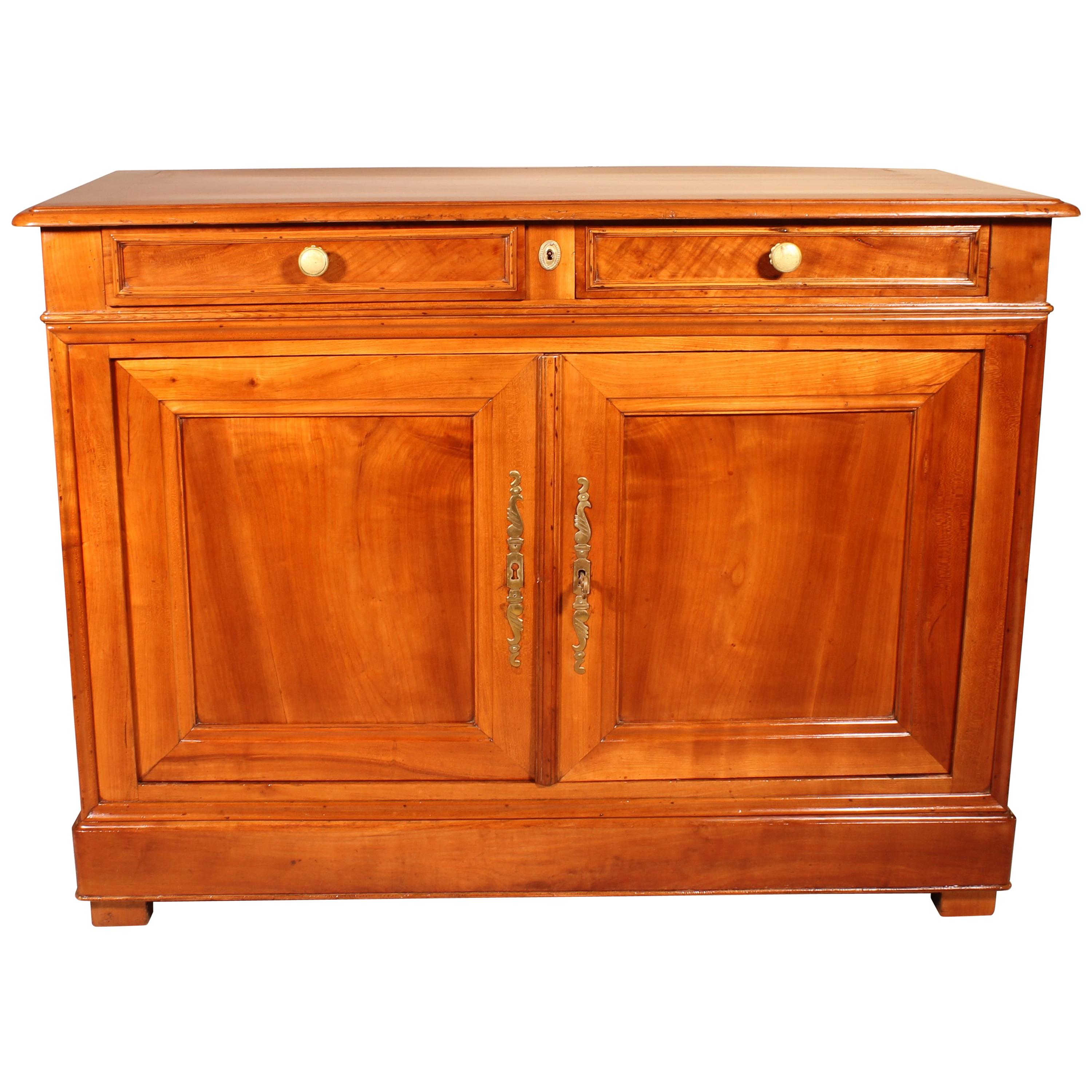 1780s Stripped Wood TwoDoor Buffet from the Auvergne Region of France at 1stDibs