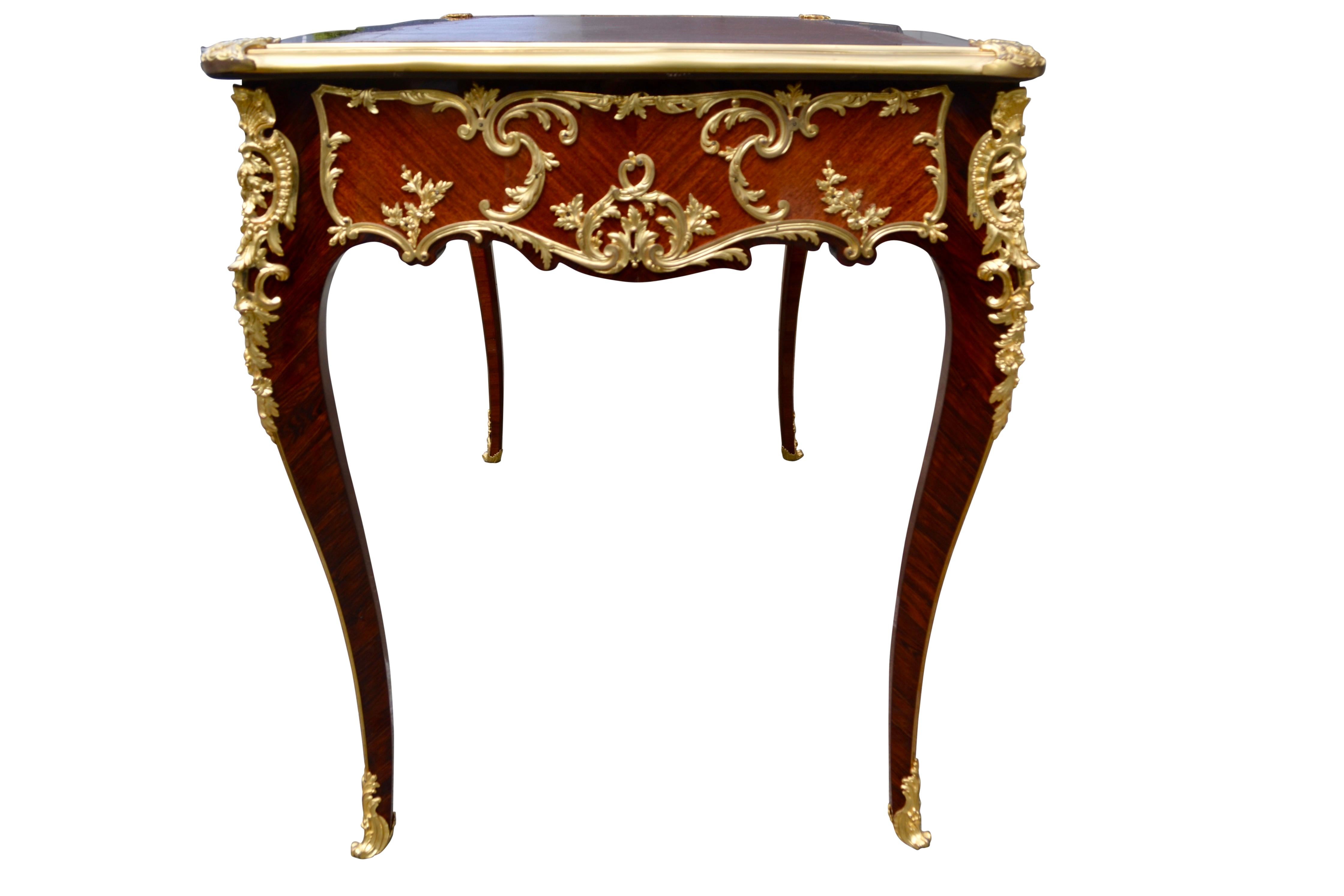 Bronze French 19th Century Louis XIV Style Ladies Desk Stamped G.Durand 