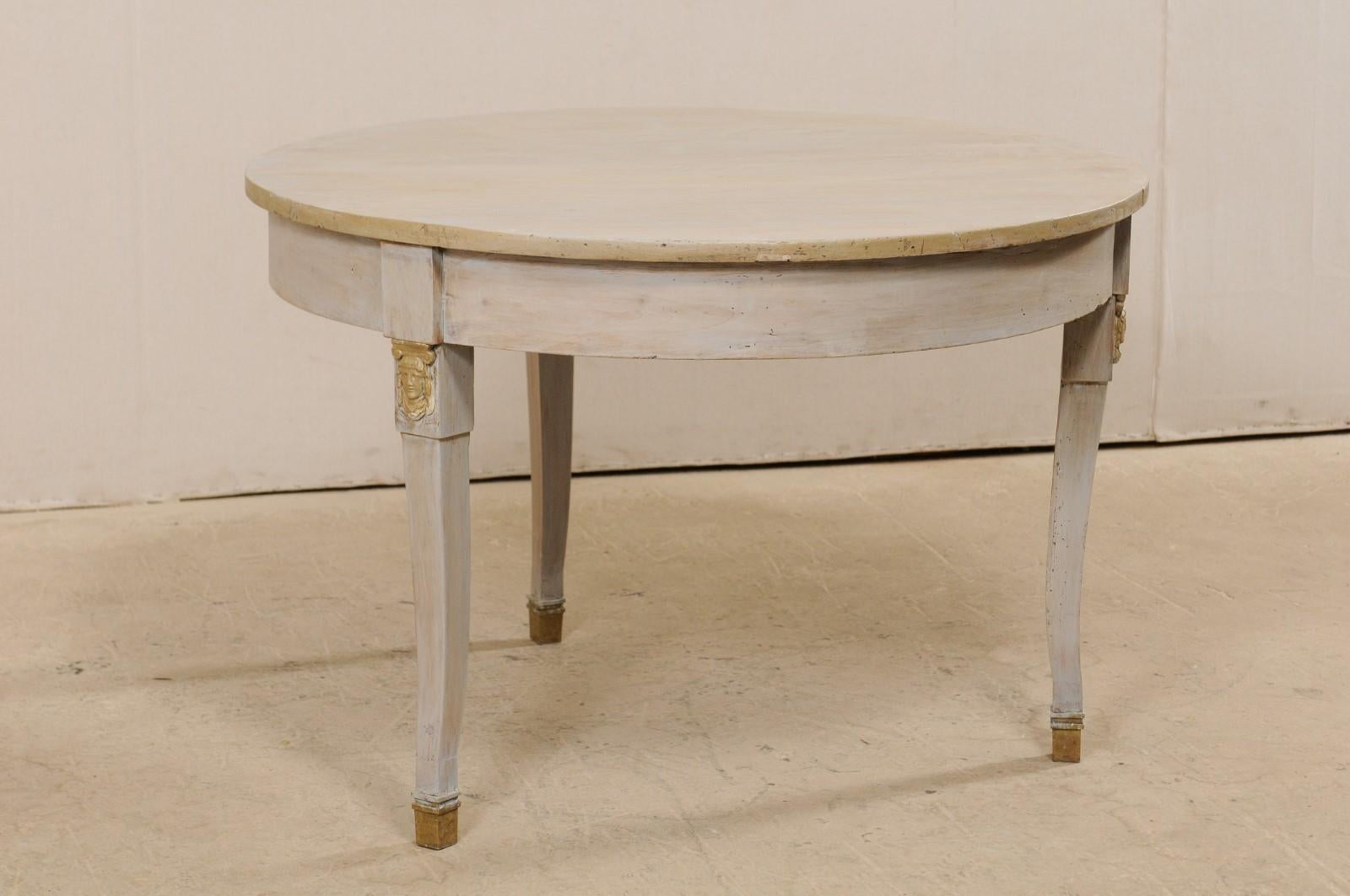 French 1920s Painted Wood Occasional or Center Table 1