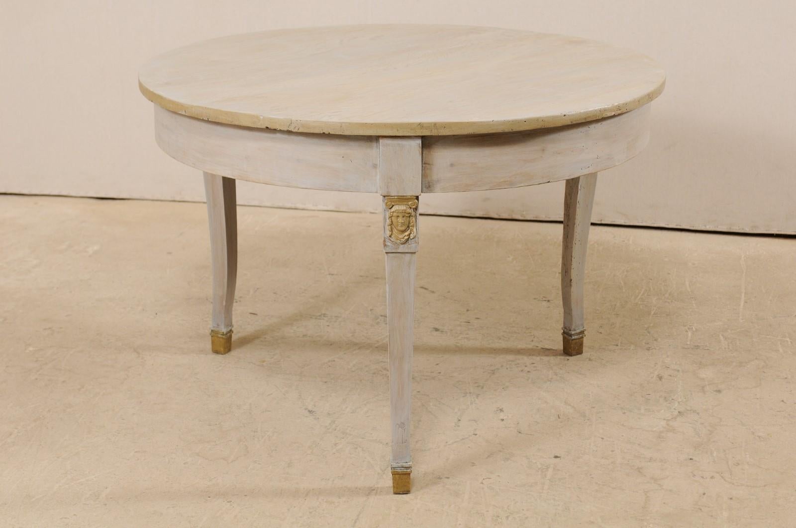 French 1920s Painted Wood Occasional or Center Table 5