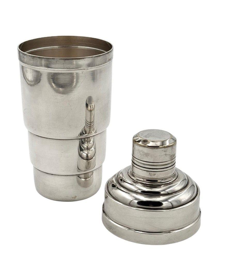 Französischer versilberter Cocktailshaker aus den 1930er Jahren in Originalverpackung im Angebot 7