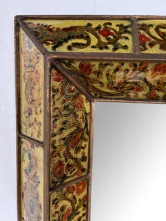 A French 1930s Verre Églomisé Rectangular Mirror
