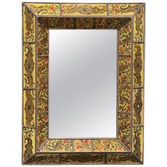 A French 1930s Verre Églomisé Rectangular Mirror