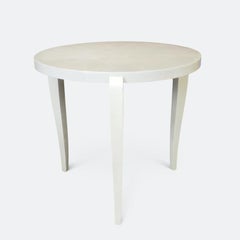 Table d'appoint française laquée crème des années 1940