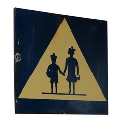 Vintage French 1950s Enamel Sign