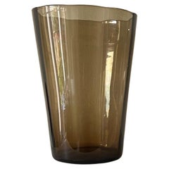 French 1970s Hand Blown Glass Vase French 1970s Hand Blown Glass Vase