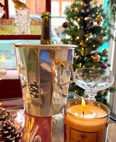A French 1970s silver Henri Abelé champagne bucket with decorative handles