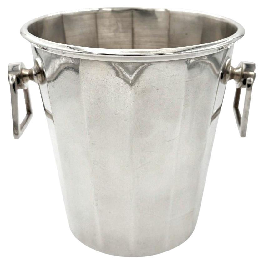 A French 1970s silver Henri Abelé champagne bucket with decorative handles