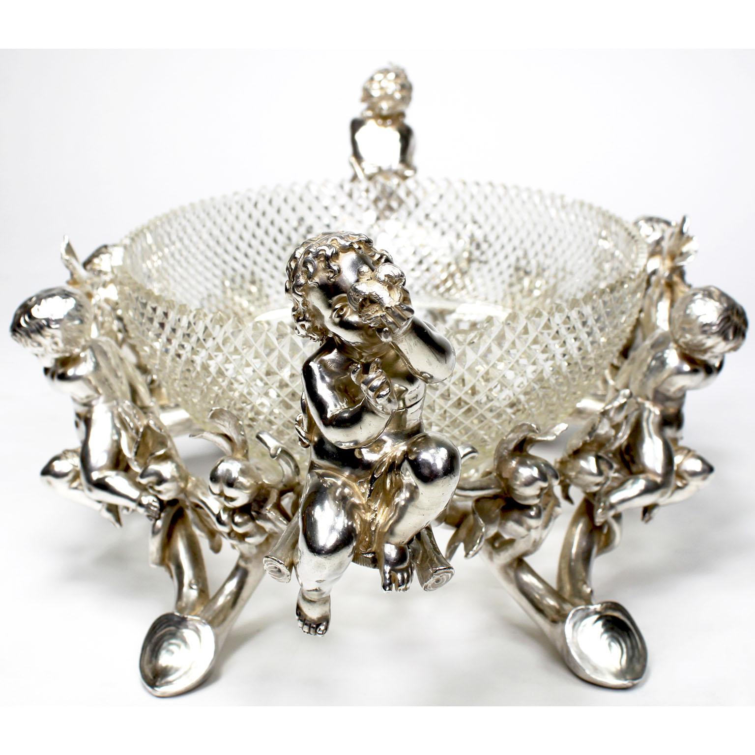 French 19th/20th Century Louis XV Style Christofle & Cie Figural Centerpiece For Sale 5