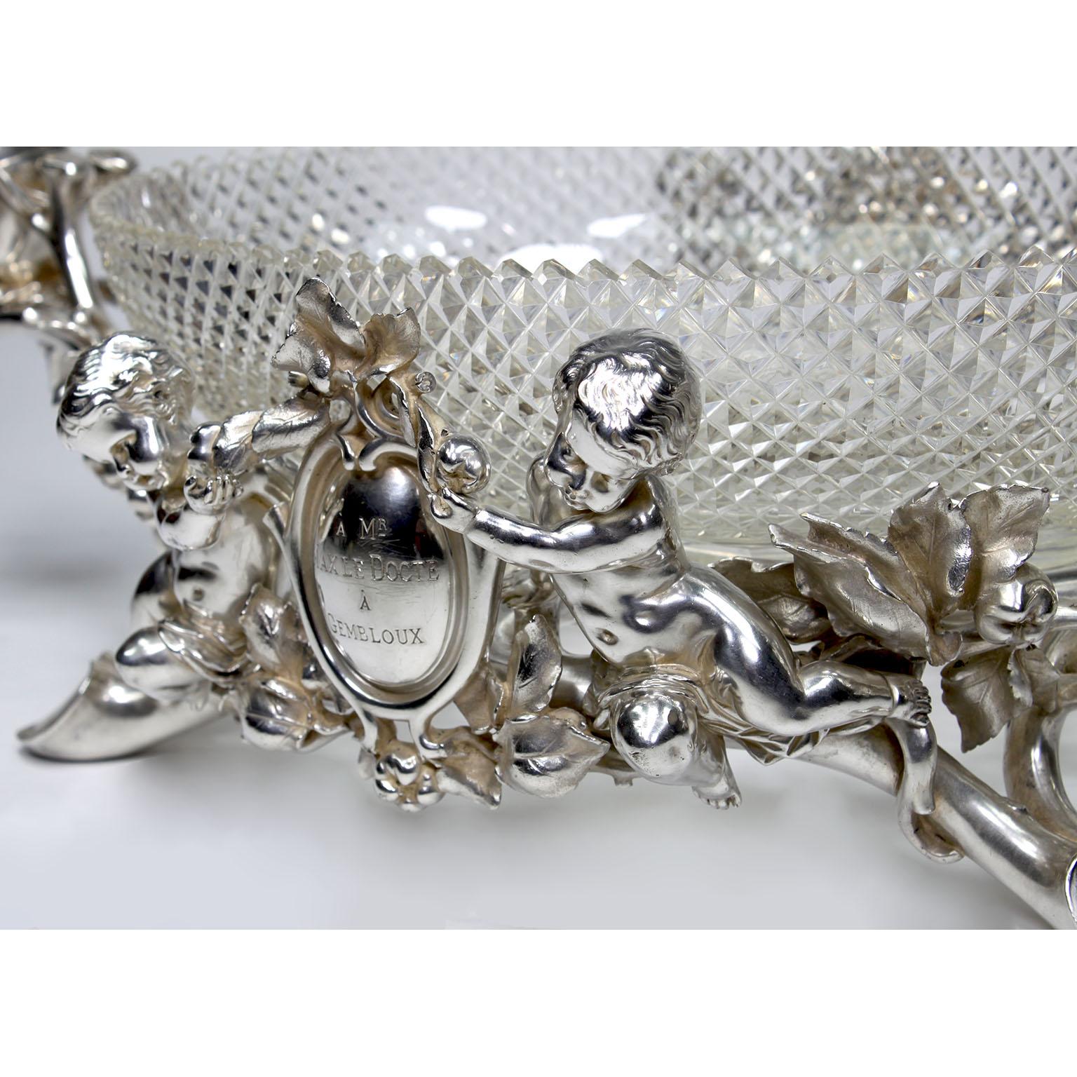 Silver Plate French 19th/20th Century Louis XV Style Christofle & Cie Figural Centerpiece For Sale
