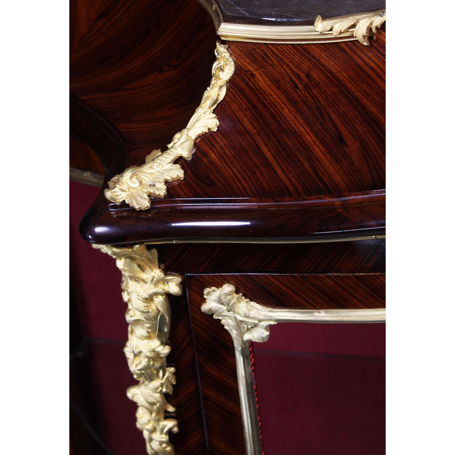 A French Louis XV Style Belle Époque Ormolu Mounted Vitrine, by Alexandre Hugnet For Sale 4