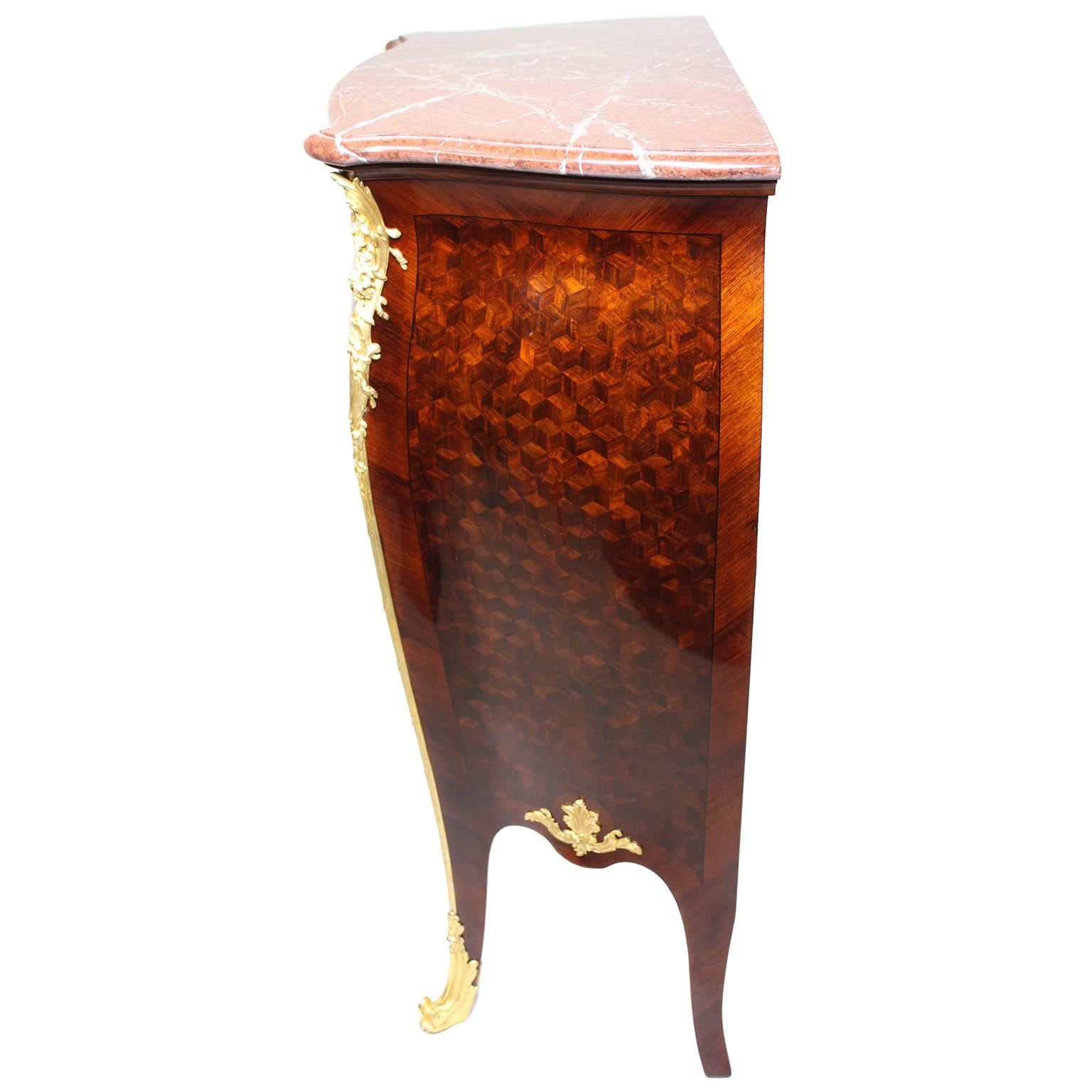 French 19th C. Louis XV Style Ormolu-Mounted Vernis Martin Cabinet by F. Linke For Sale 4