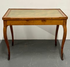 Table de jeu / table de backgammon française ancienne du 19ème siècle, plateau en cuir damier