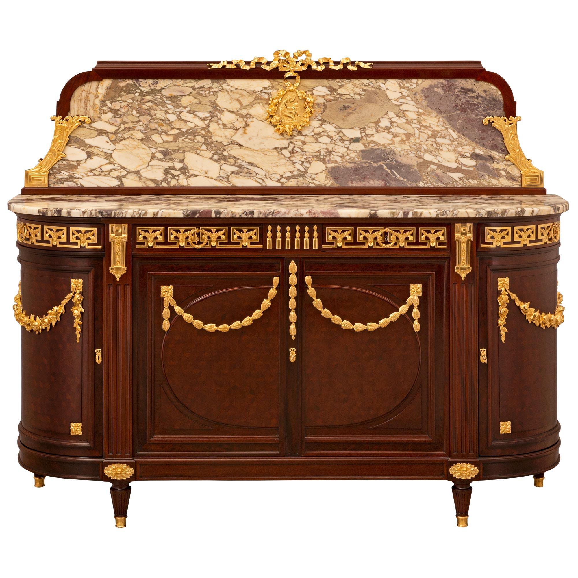 Louis XVI French 19th Century Belle Époque Period Buffet Attributed to Maison Krieger For Sale