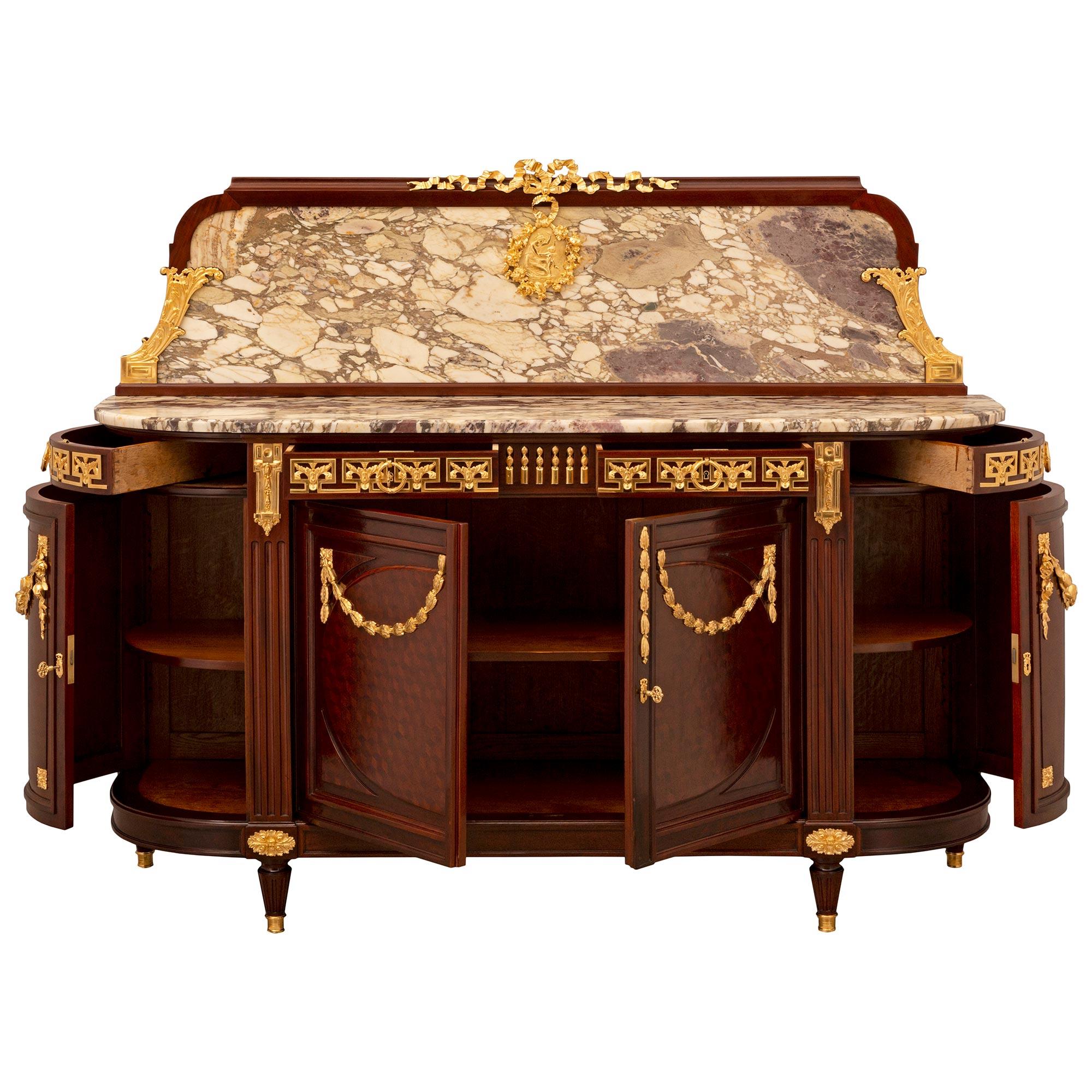 French 19th Century Belle Époque Period Buffet Attributed to Maison Krieger In Good Condition For Sale In West Palm Beach, FL