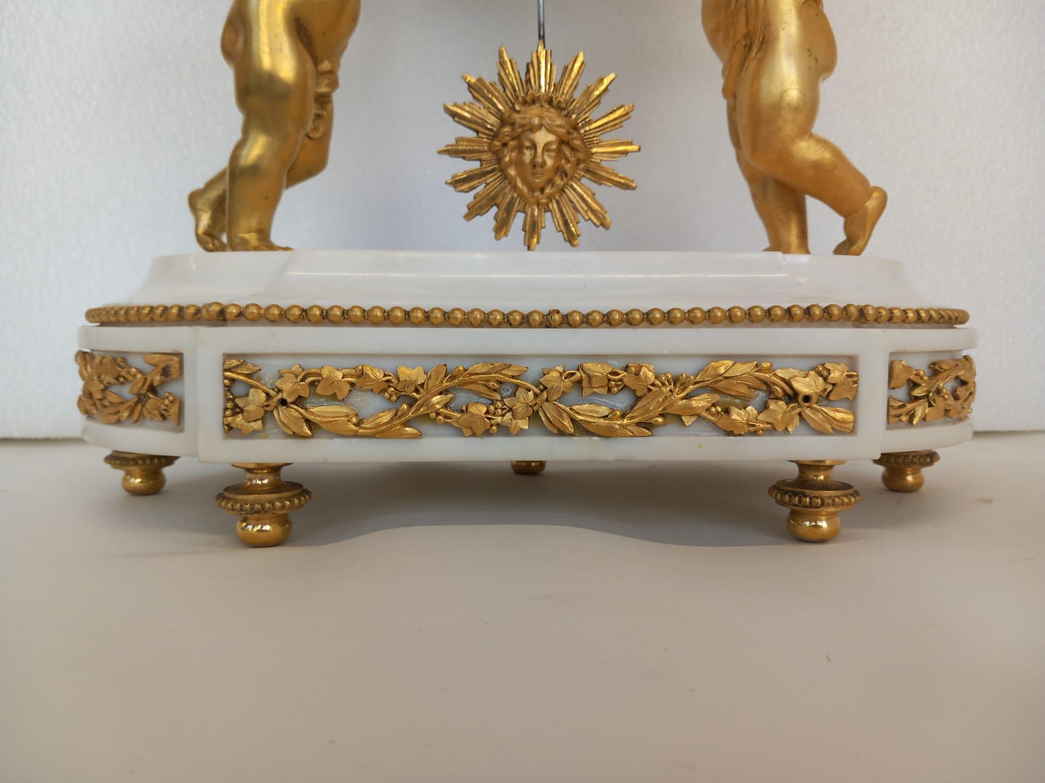 Gilt A French 19th Century Clock Garniture  For Sale