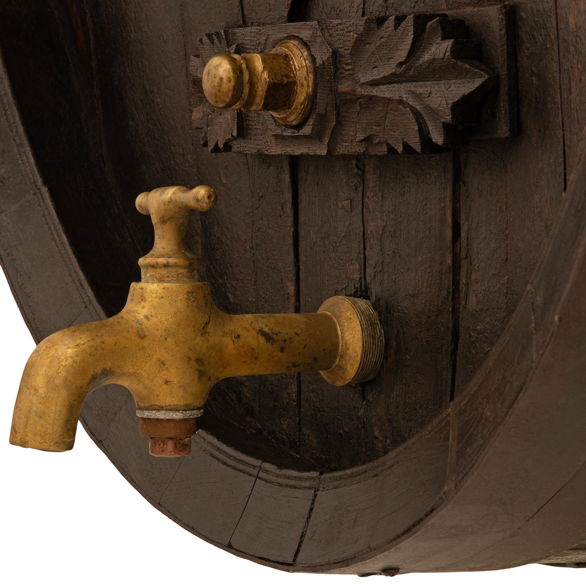 Decorazione da parete a forma di botte di Cognac/vino Oak, Francia, XIX secolo in vendita 3
