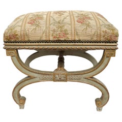 Tabouret français du 19ème siècle laqué à la boucle, vers 1880