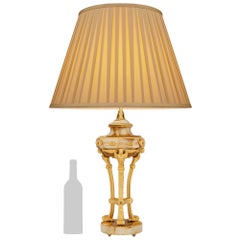 Lampe en onyx et bronze doré de style Empire du XIXe siècle