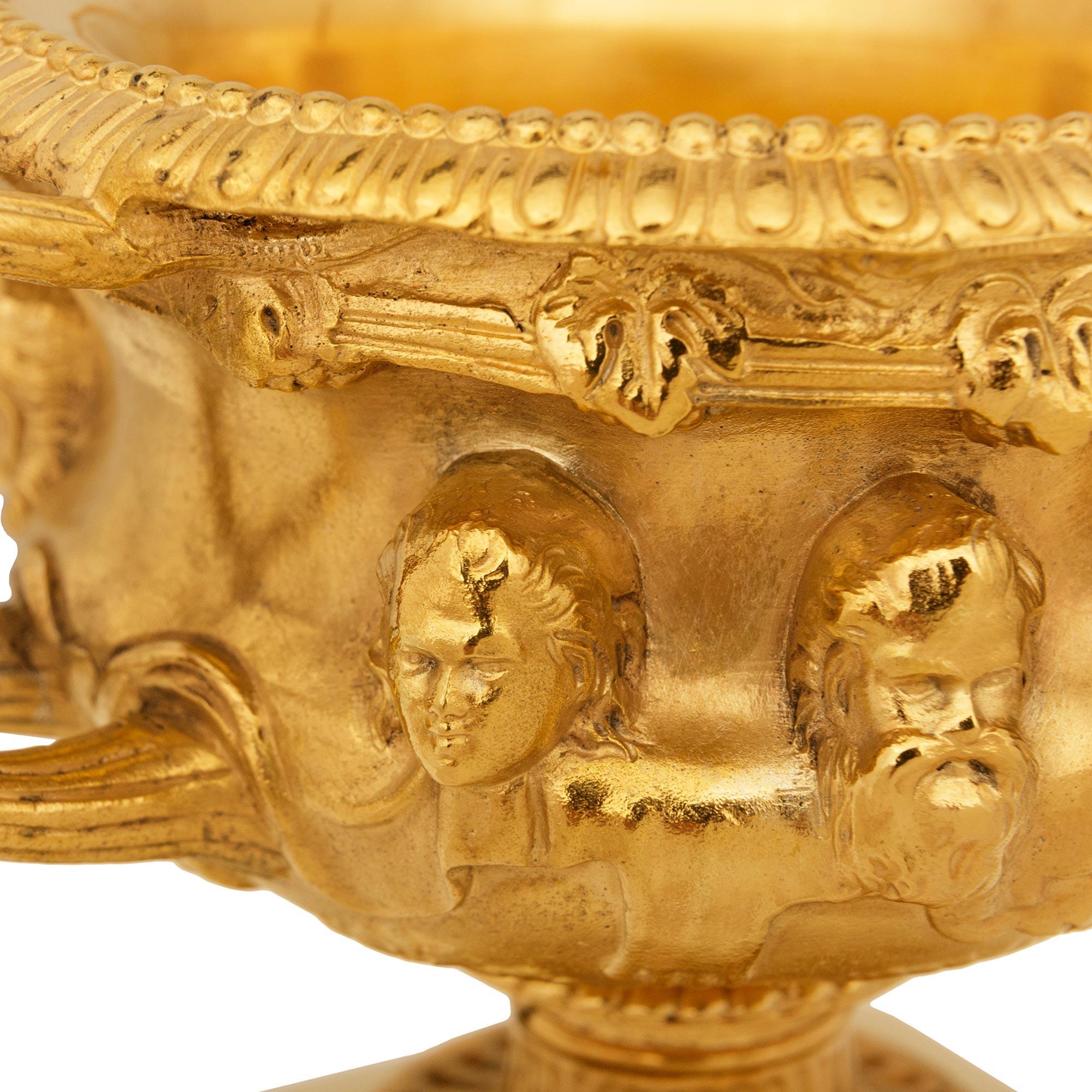 A French 19th century Grand Tour Period Onyx and Ormolu Warwick vases For Sale 2