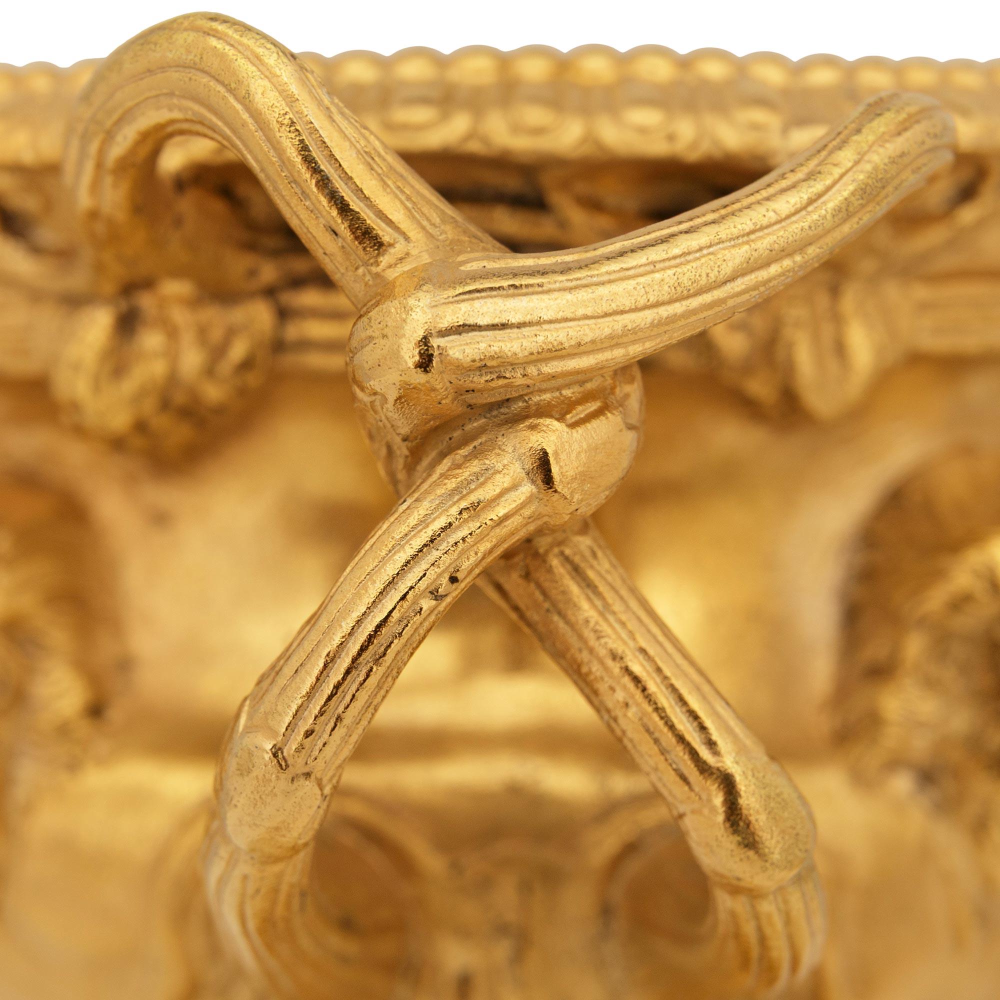 A French 19th century Grand Tour Period Onyx and Ormolu Warwick vases For Sale 3
