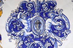 A French 19th century hand painted majolica dish from the Gien factory C 1875