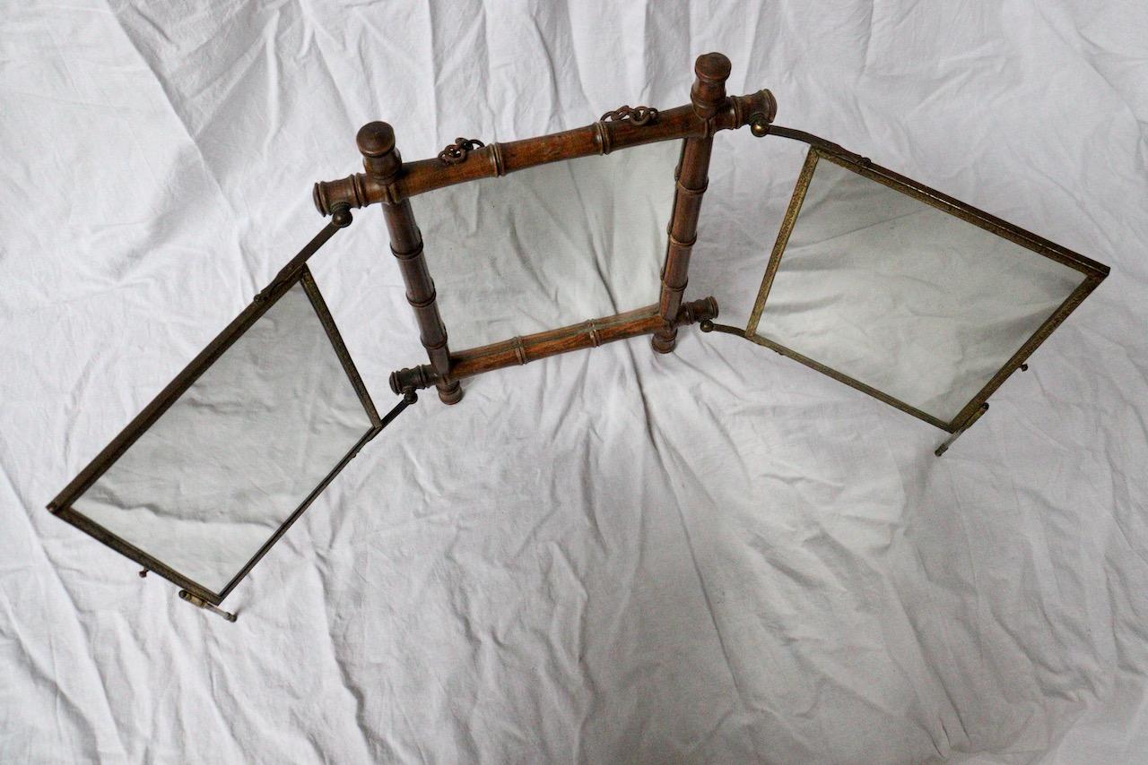 Late 19th Century French 19th Century Japonisme Hanging Brot Mirror, circa 1890